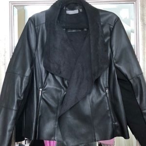 Bagatelle wrap front leather jacket